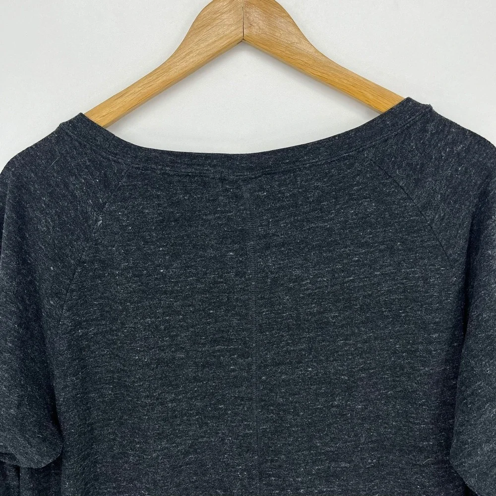 Nike Just Do It Sweatshirt Womens Medium Charcoal Gray 3/4 Sleeve